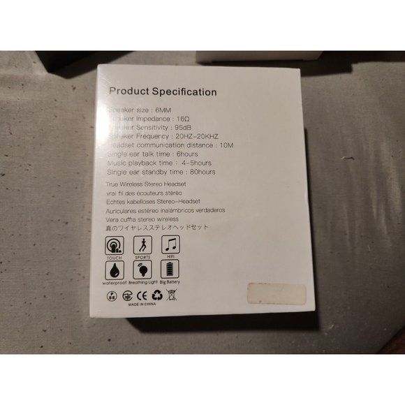 Bluetooth Earbuds TWS Mini In-Ear Wireless Headphones Headset 3KmA Charging Case - Picture 4 of 6